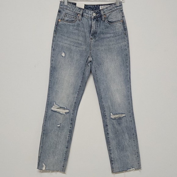 BLANKNYC THE MADISON HIGH RISE CROP DISTRESSED JEANS WOMEN'S SIZE 24 - Picture 1 of 10
